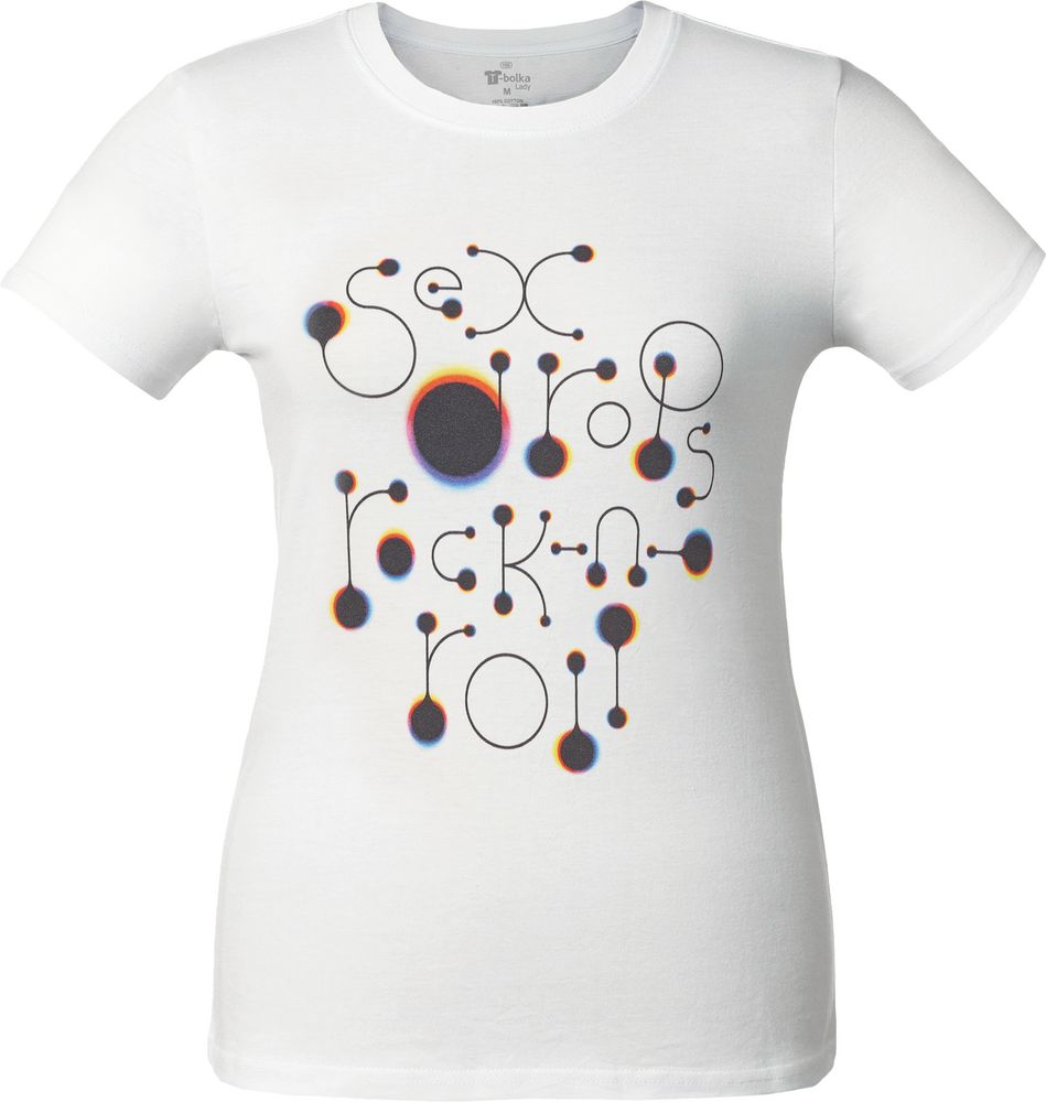 Футболка женская No Drugs, белая с логотипом