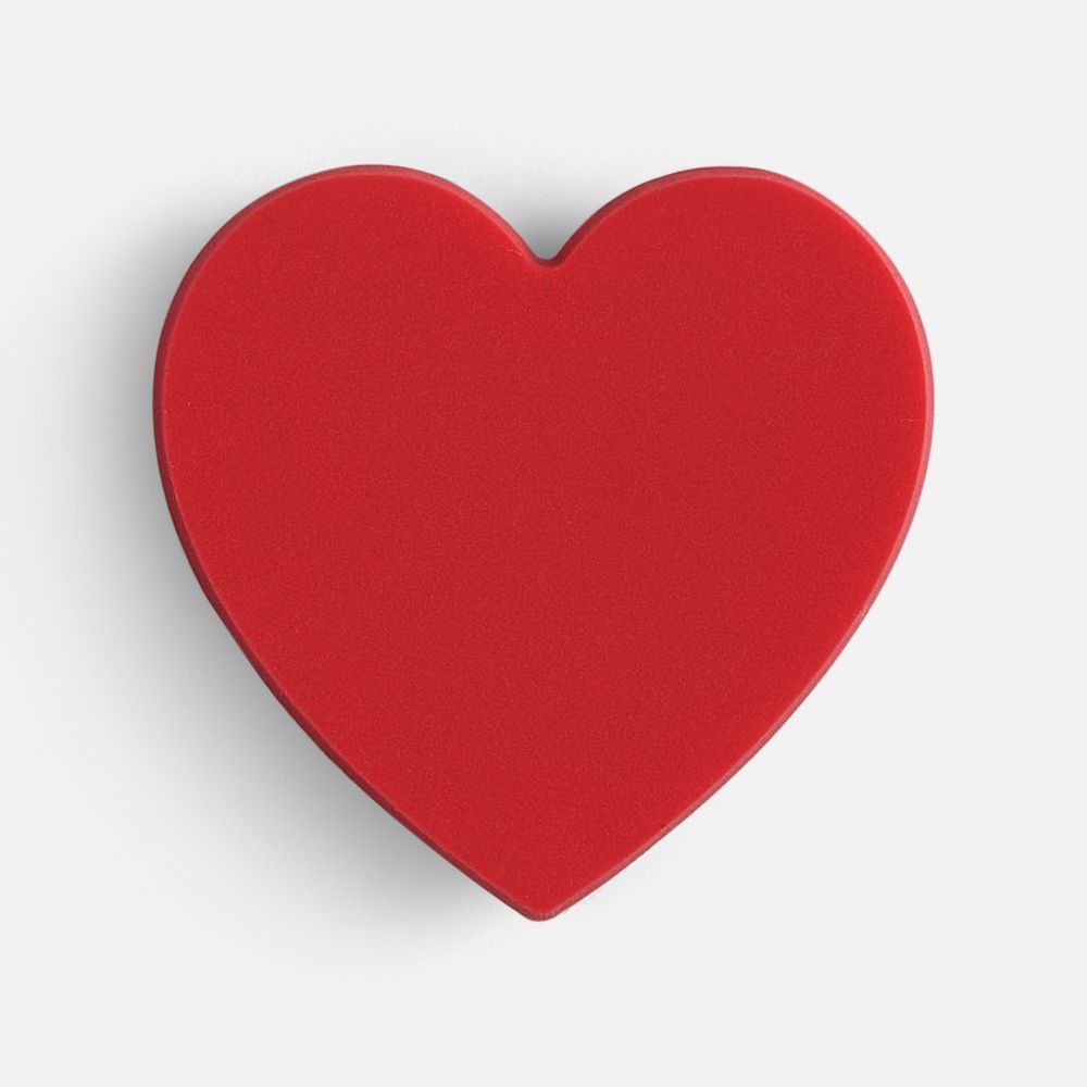 Джибитс из ПВХ «Сердце», красный с логотипом