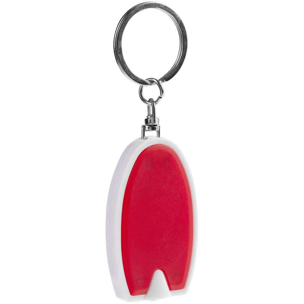 Брелок-фонарик Vivid, ver.2, красный с белым с логотипом