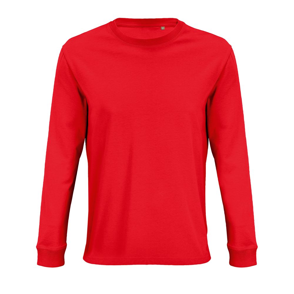 Футболка унисекс с длинным рукавом Pioneer LSL, красная с логотипом