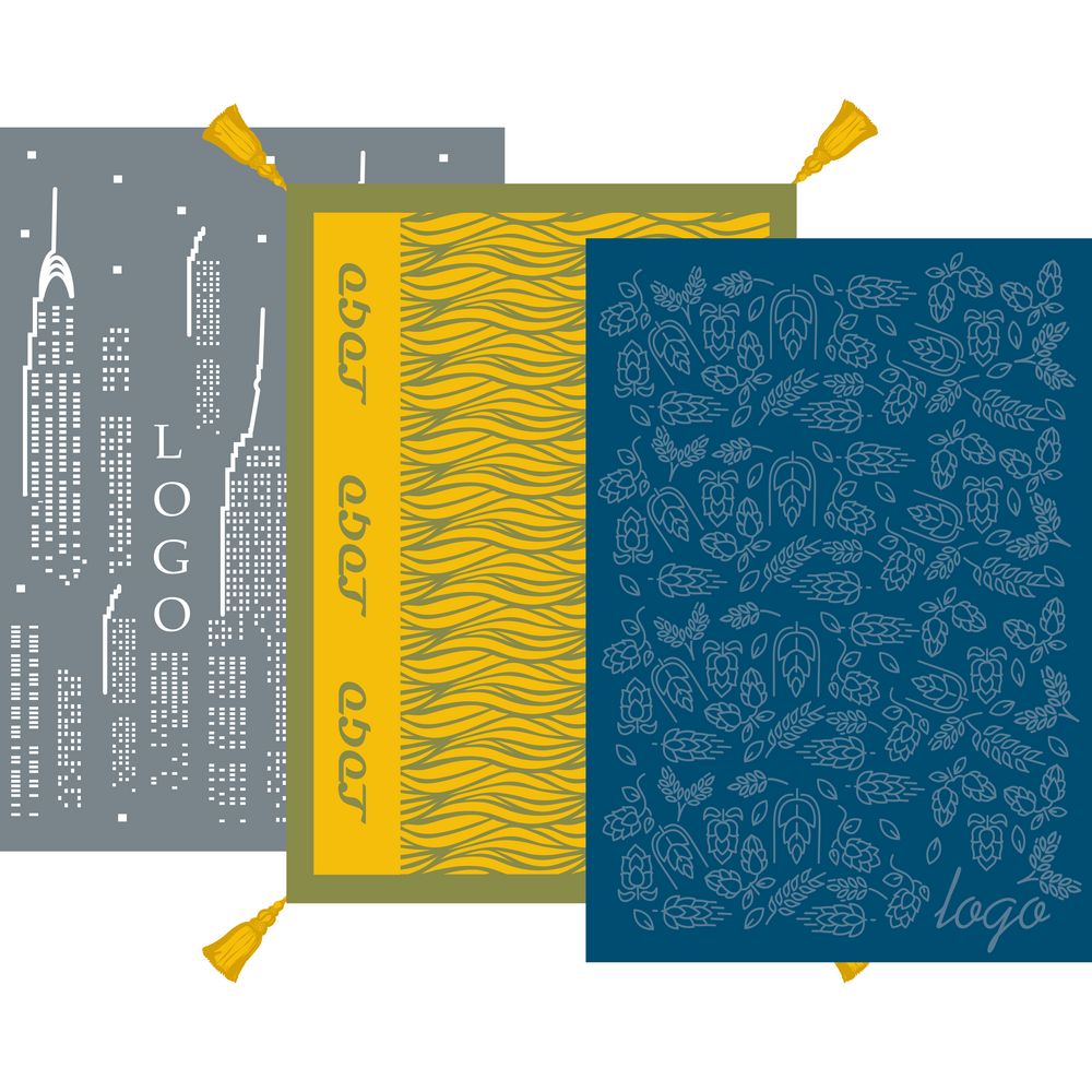 Плед на заказ Tricksy Net Light, XL, полушерсть с логотипом