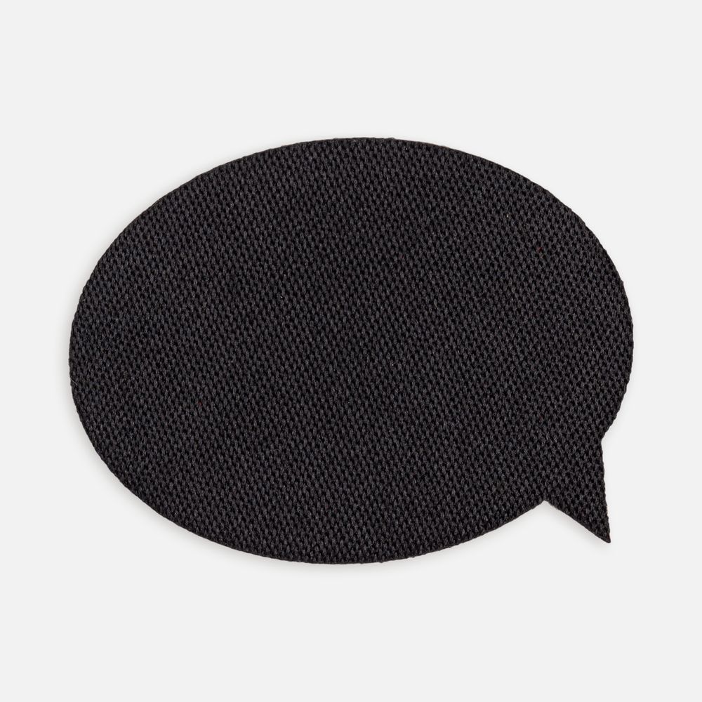 Наклейка тканевая Lunga Bubble, M, черная с логотипом