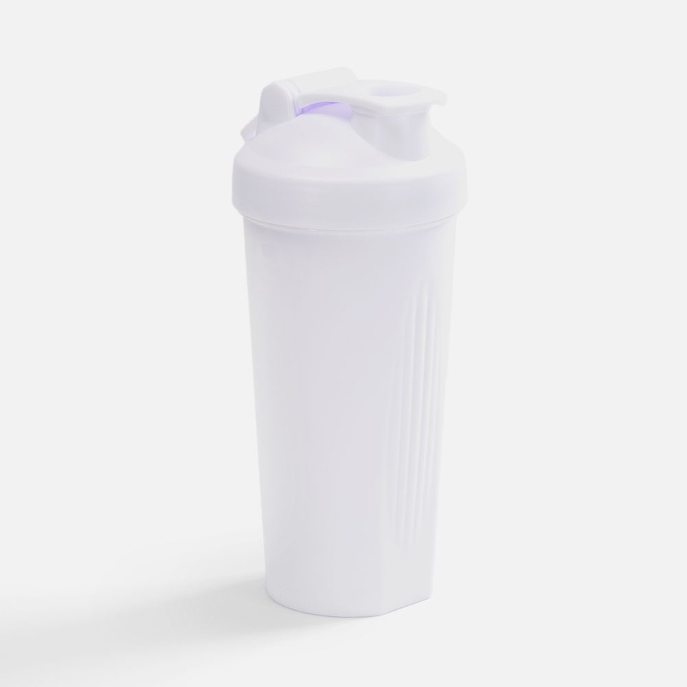 Спортивный шейкер Shake It Easy, белый с логотипом