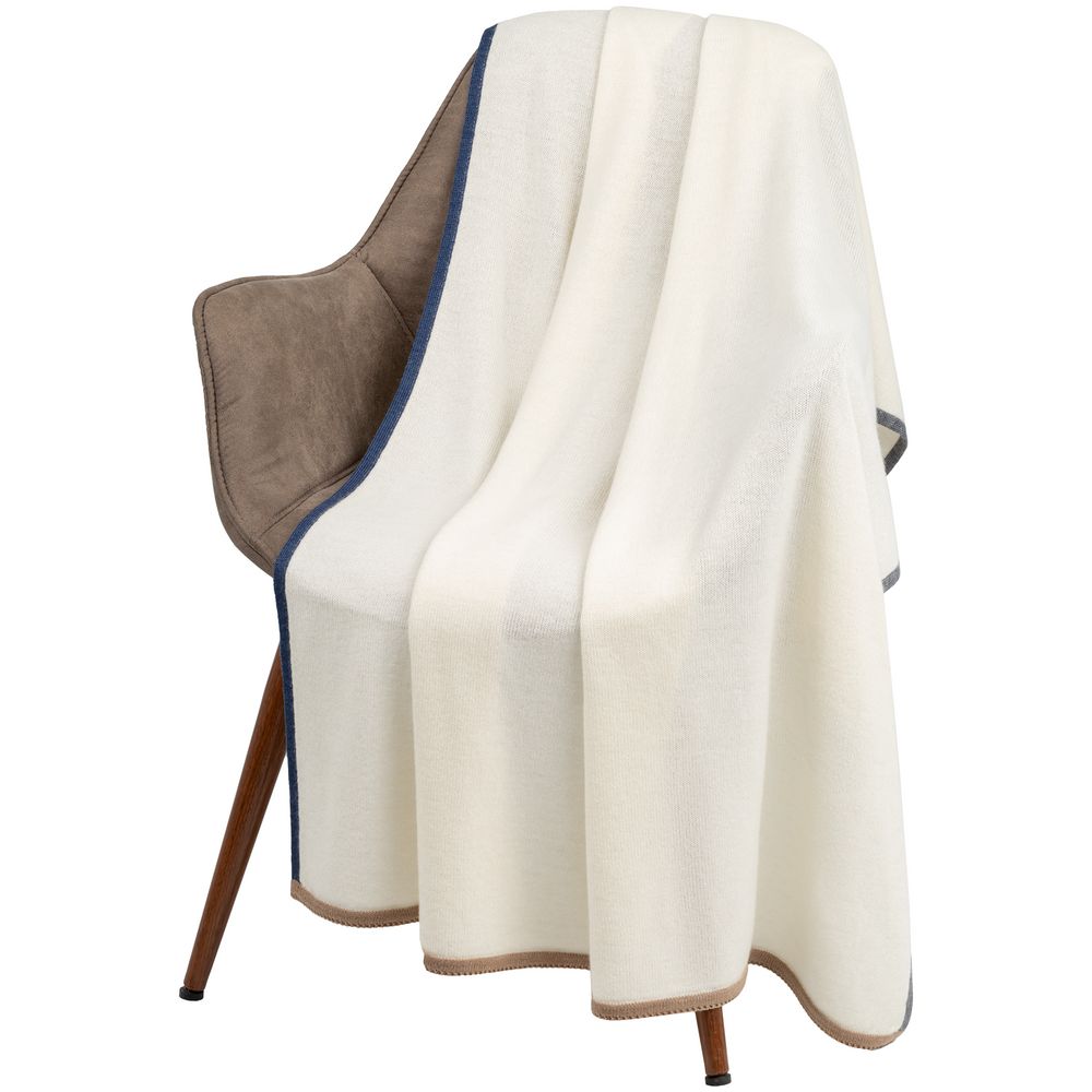 Плед Frontier, молочно-белый с логотипом