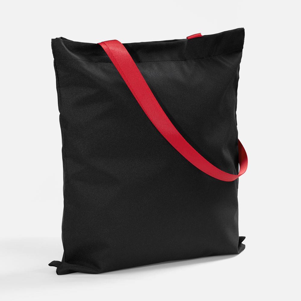 Шопер B3, черный с красными ручками с логотипом