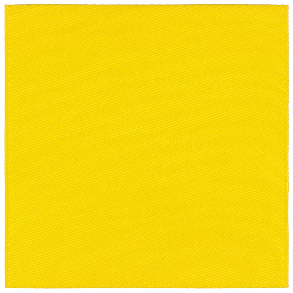 Лейбл тканевый Epsilon, L, желтый с логотипом