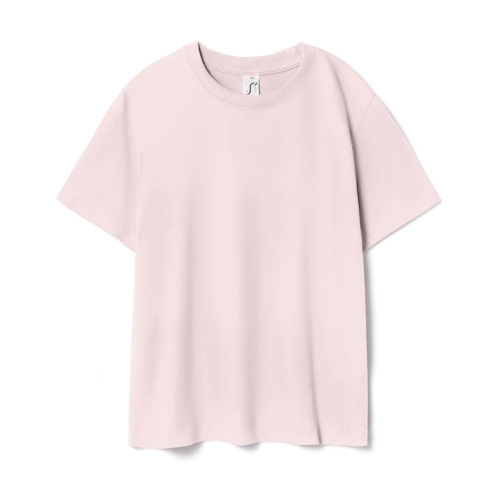 Футболка детская Regent Kids 150, светло-розовая с логотипом