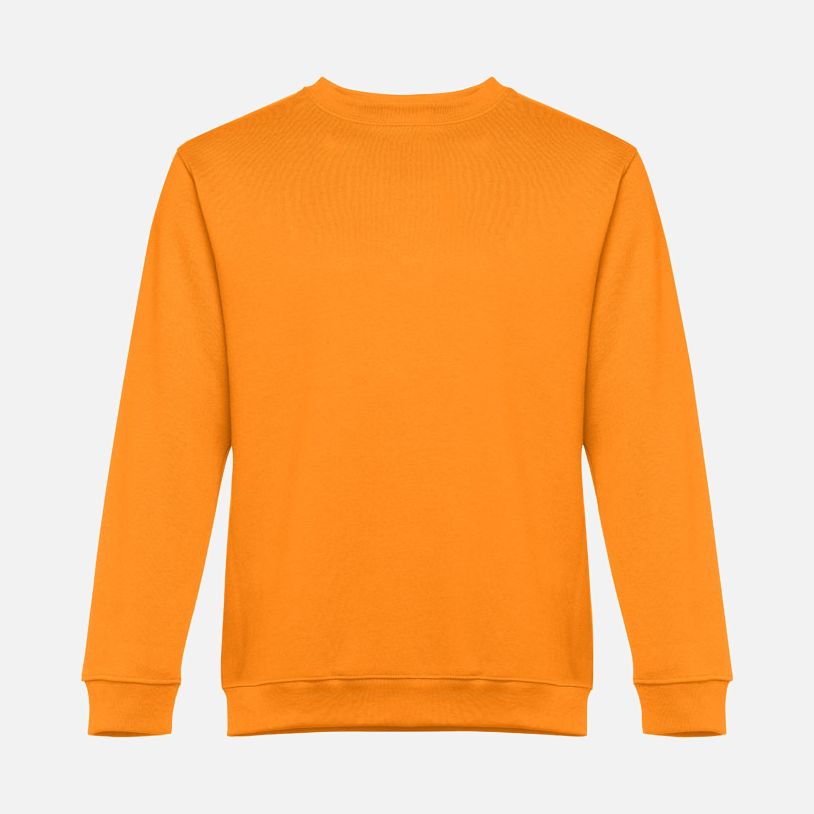 Свитшот унисекс Delta, оранжевый с логотипом