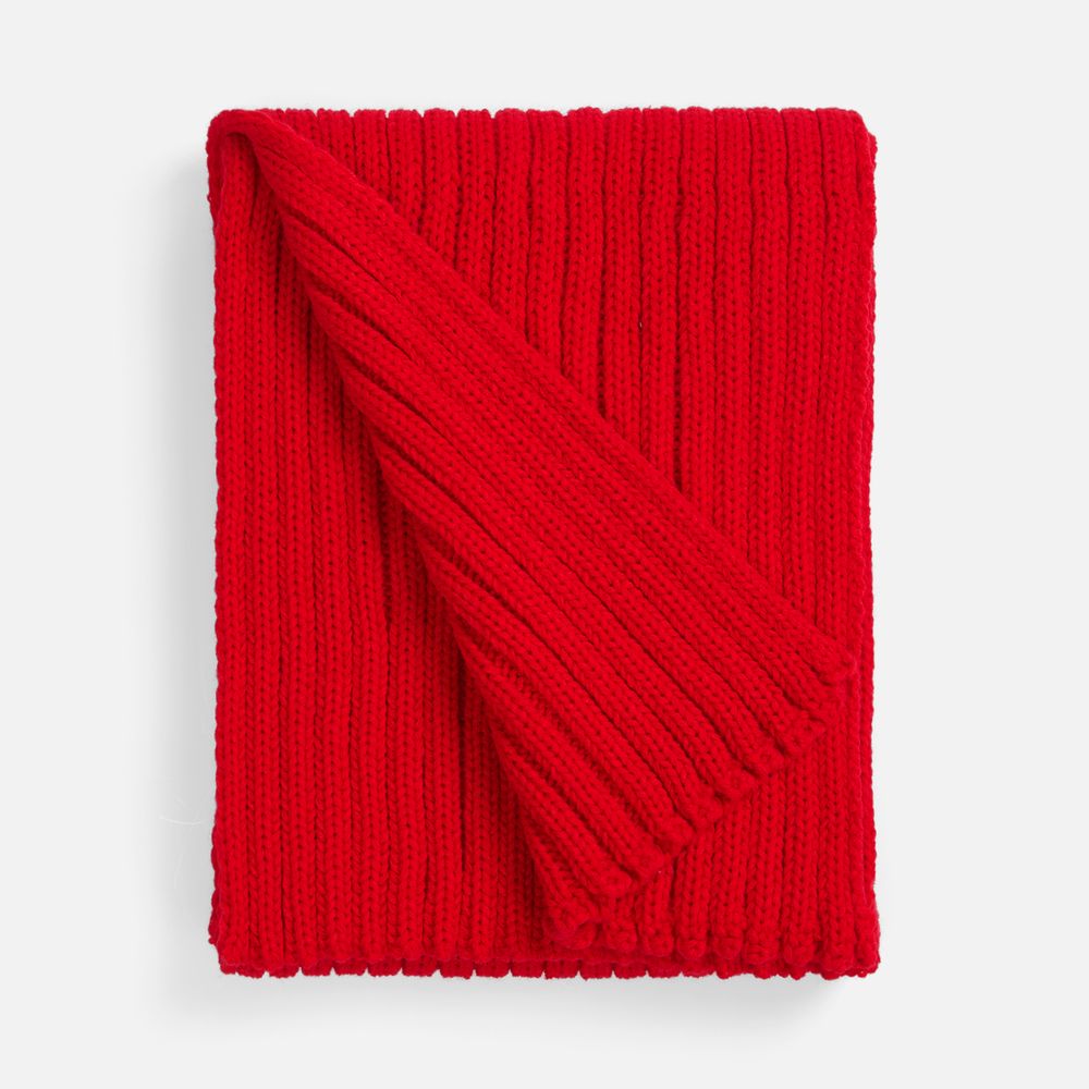 Шарф HappyGo, красный с логотипом