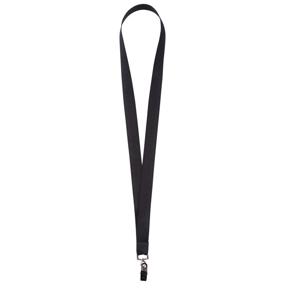 Лента для бейджа Neckband, черная с логотипом