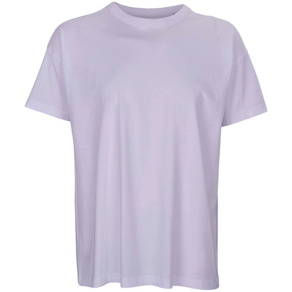 Футболка оверсайз мужская Boxy Men, сиреневая с логотипом