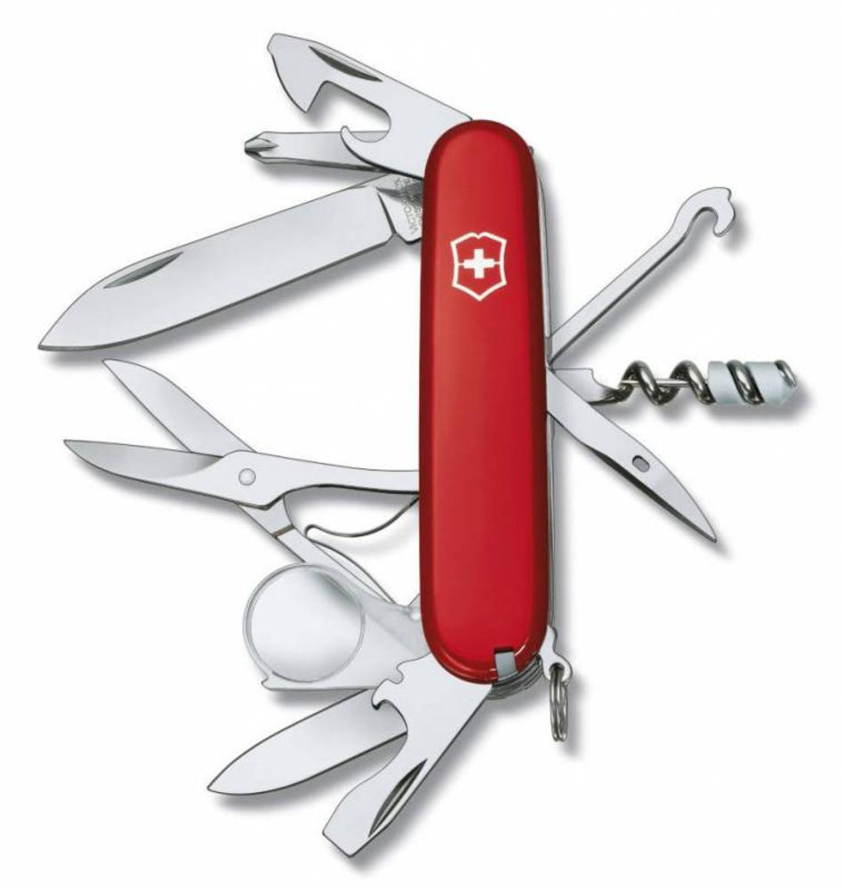 Офицерский нож Explorer 91, красный с логотипом