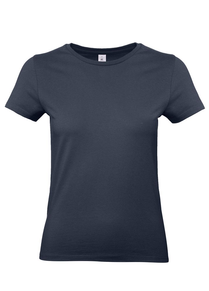 Футболка женская E190 темно-синяя с логотипом