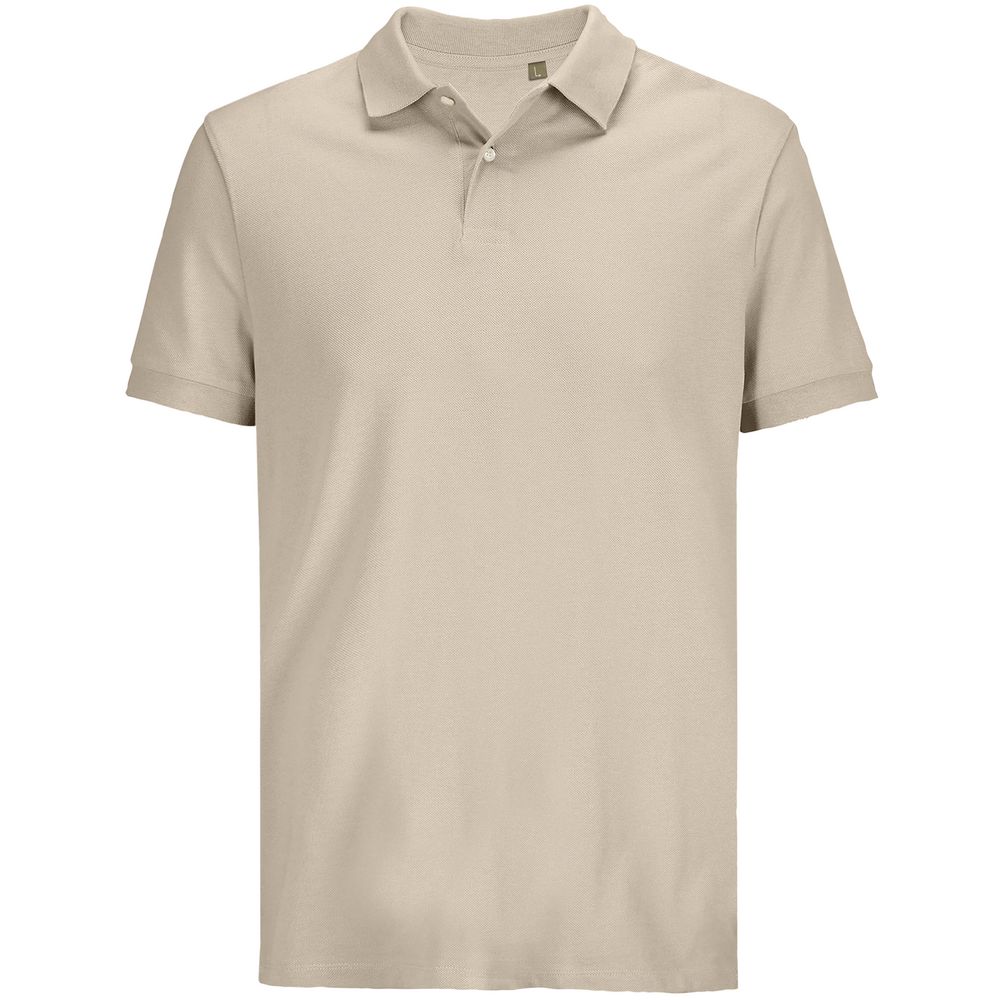 Рубашка поло женская Pacific Women, бежевая (льняная) с логотипом