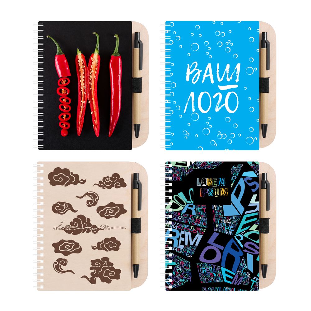 Блокнот на пружине Woodpad на заказ с логотипом