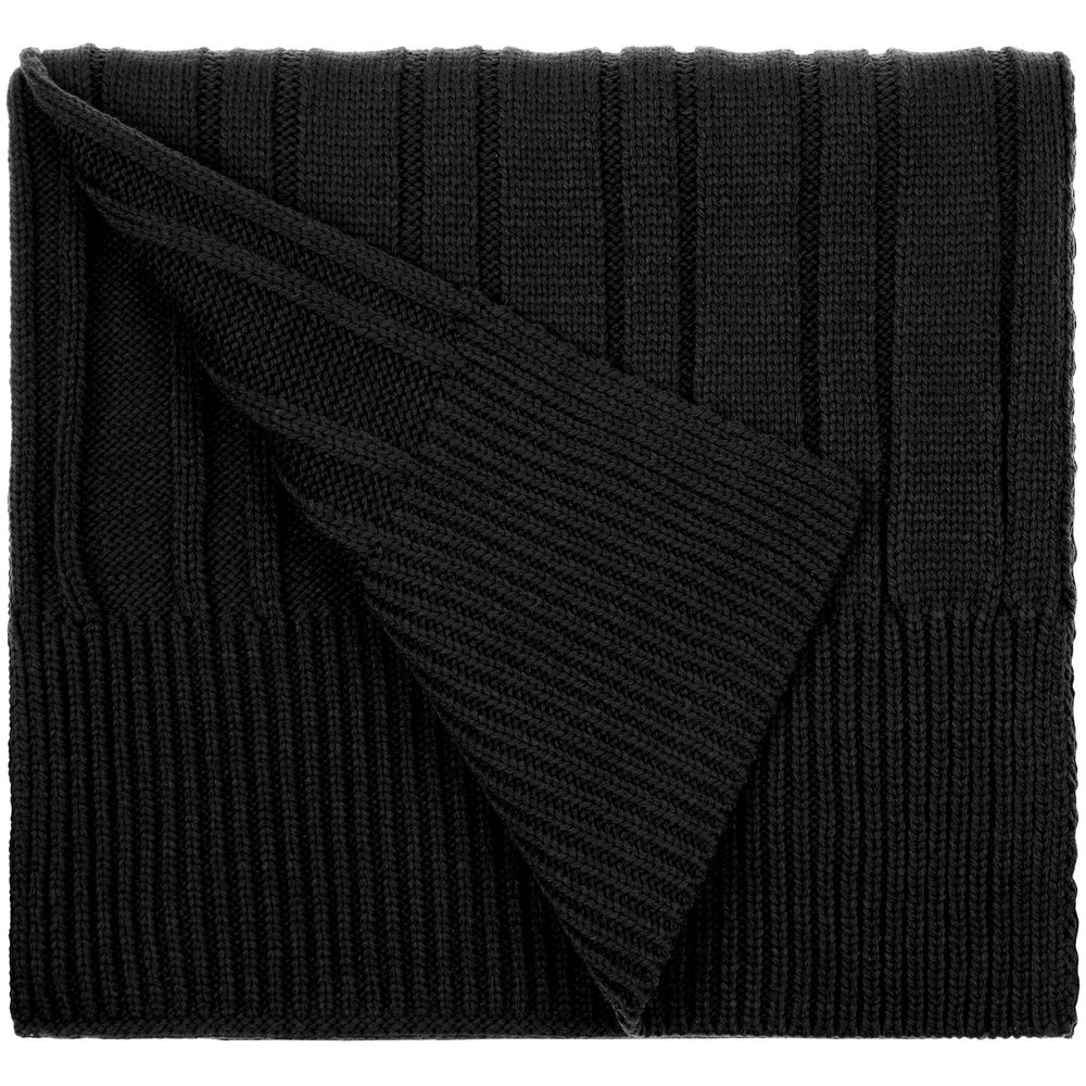 Шарф Knit Beat, черный с логотипом