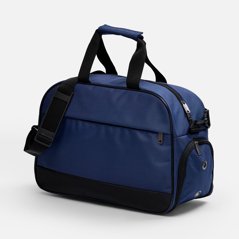 Спортивная сумка Atlantes, темно-синяя с черным с логотипом