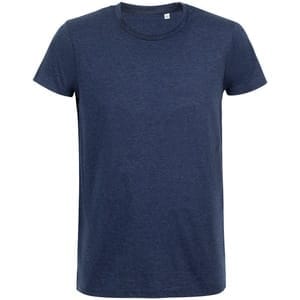 Футболка мужская Regent Fit 150, синий меланж с логотипом