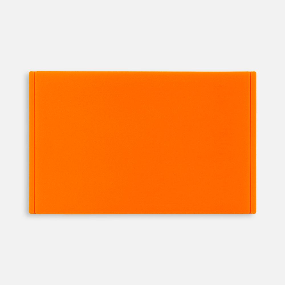 Лейбл из ПВХ Dzeta, ХL, оранжевый неон с логотипом