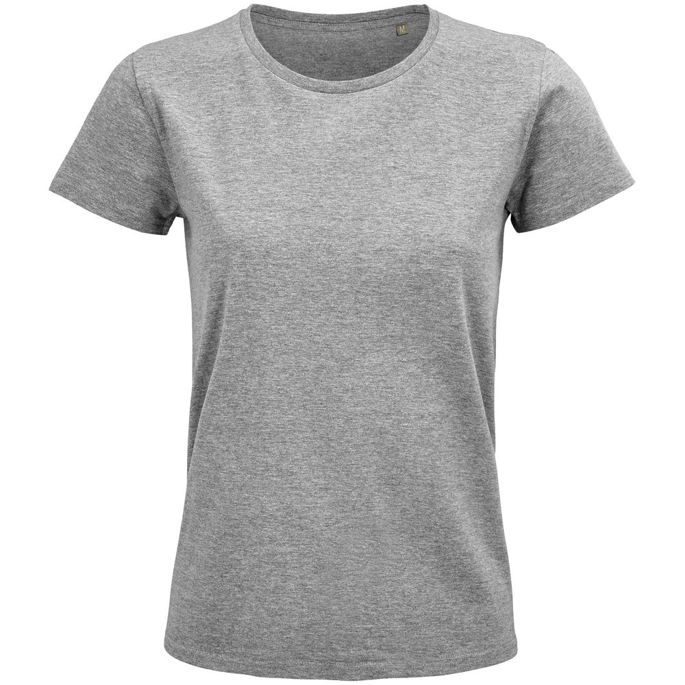 Футболка женская Pioneer Women, серый меланж с логотипом