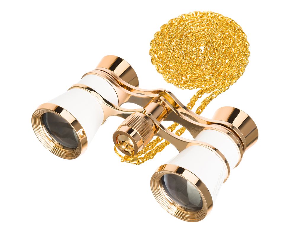 Театральный бинокль Broadway 325B, белый с логотипом