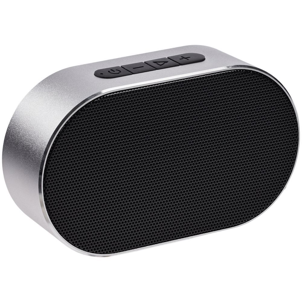 Беспроводная колонка Sound Count, серебристая с логотипом