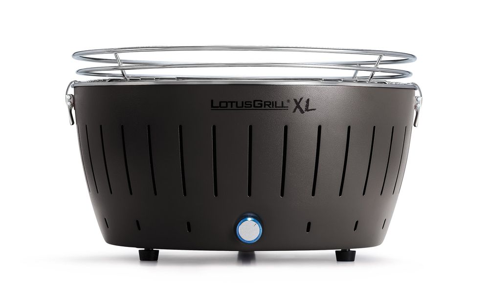 Угольный гриль Lotus Grill XL, серый (антрацит) с логотипом