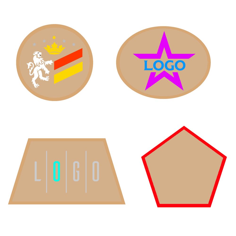 Шеврон из габардина Gabo L, бежевый с логотипом