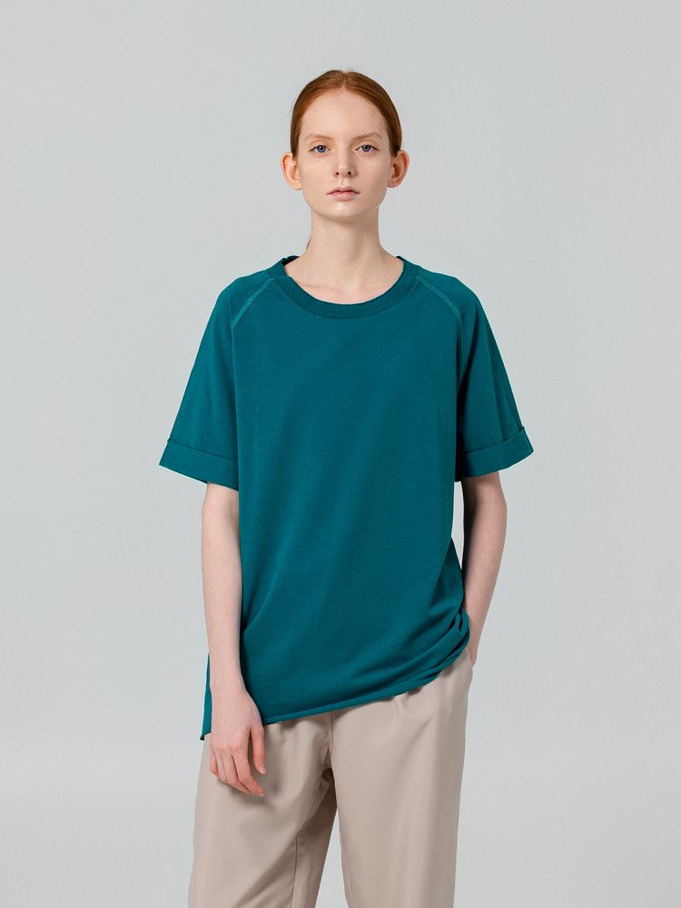 Футболка унисекс Vozduh 1.0, темно-бирюзовая с логотипом