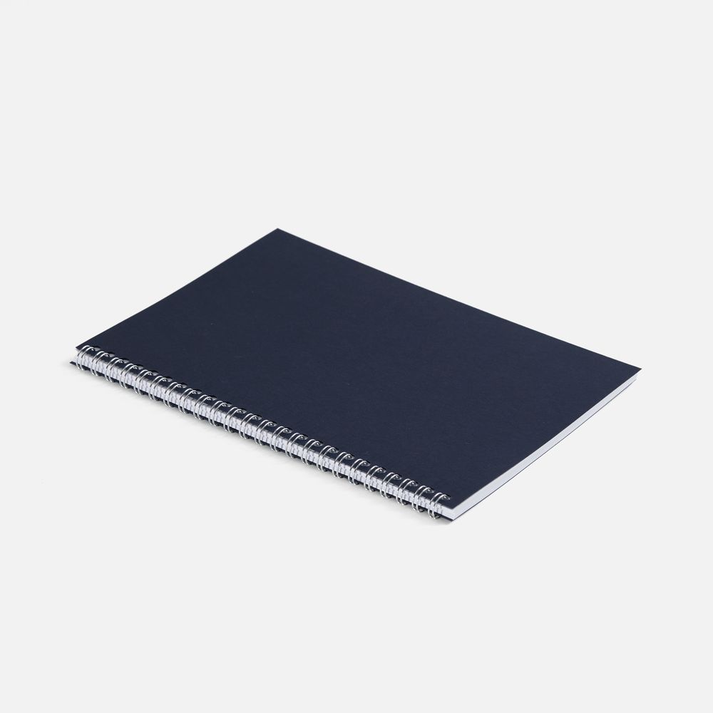 Блокнот Salvador в клетку, темно-синий с логотипом