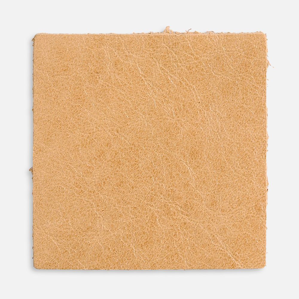 Лейбл кожаный Pasek, L, бежевый с логотипом