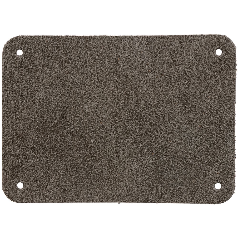 Лейбл кожаный Beta, XL, серый с логотипом