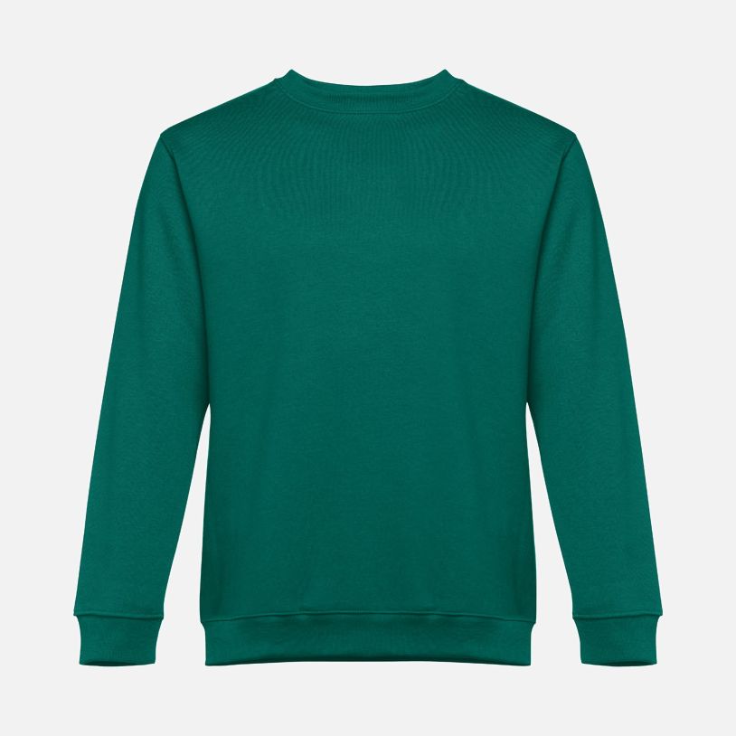 Свитшот унисекс Delta, темно-зеленый с логотипом