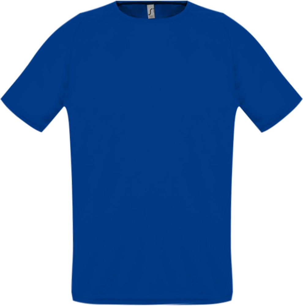 Футболка унисекс Sporty 140, ярко-синяя с логотипом