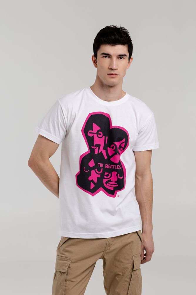 Футболка «Меламед. The Beatles», белая с логотипом