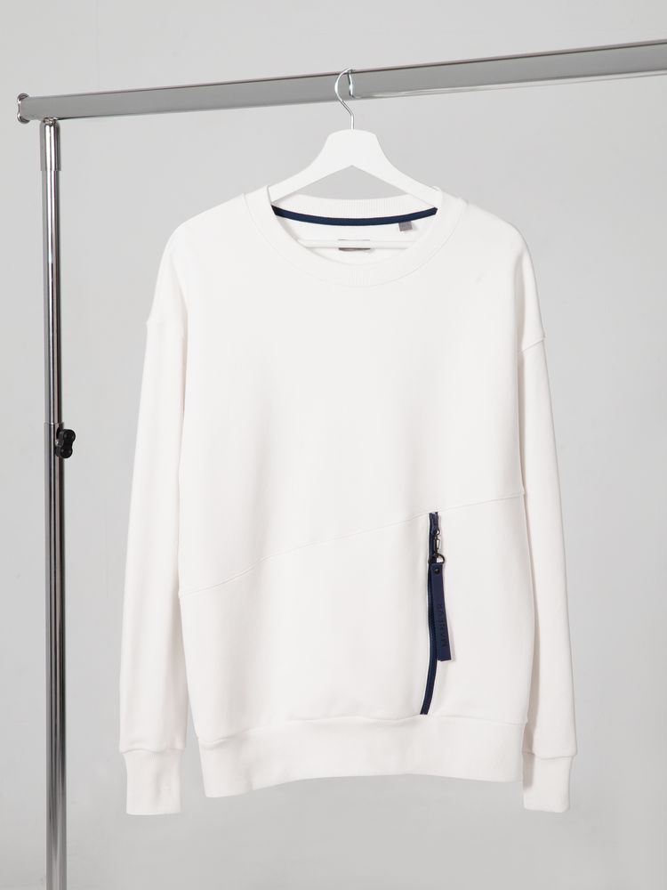 Свитшот унисекс Kosmos 2.0, кремовый с логотипом