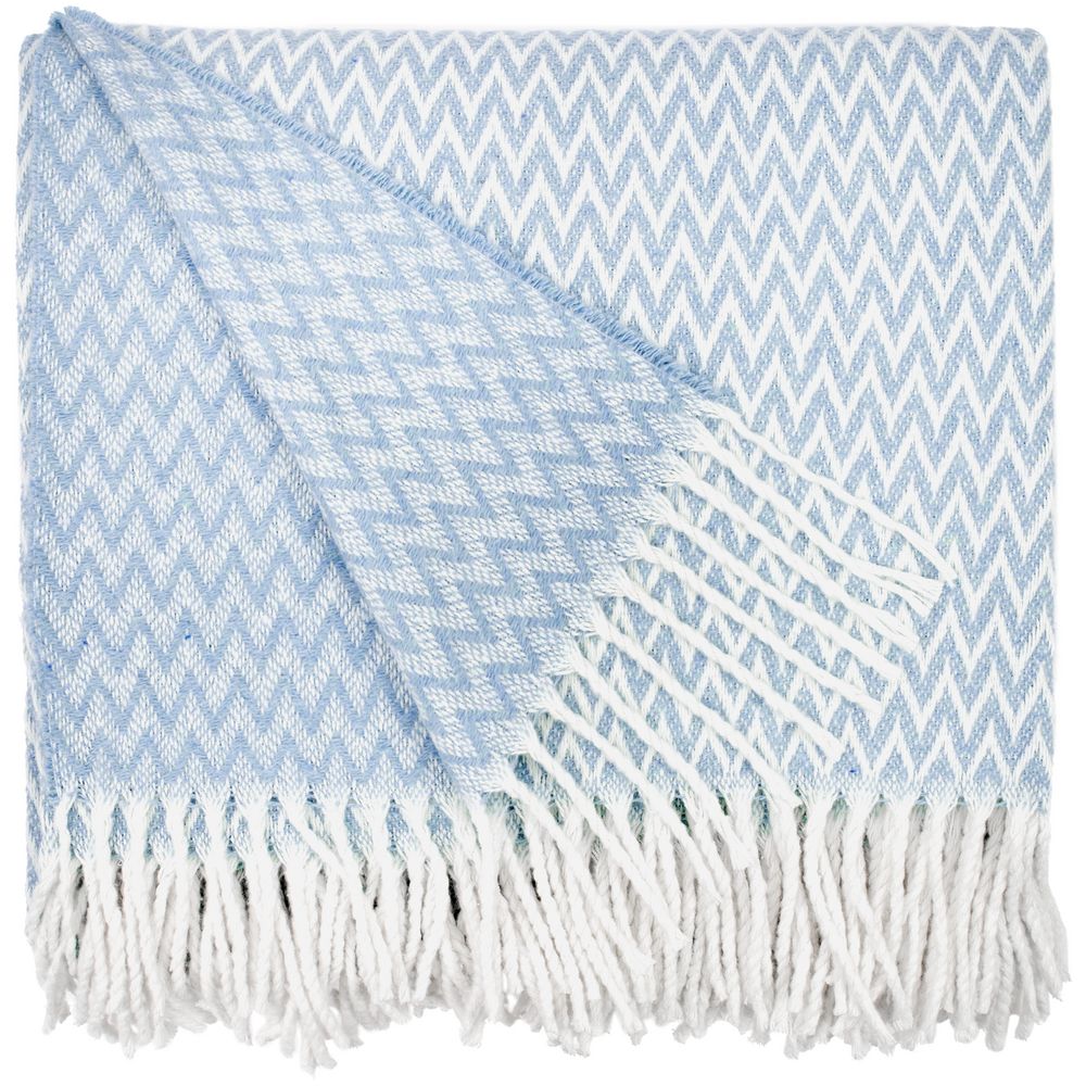 Плед Sagunt, светло-синий с логотипом