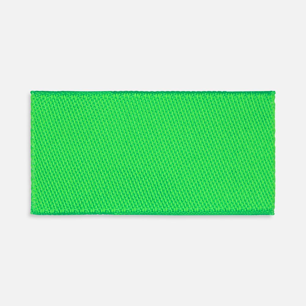 Лейбл тканевый Epsilon, XXS, зеленый неон с логотипом