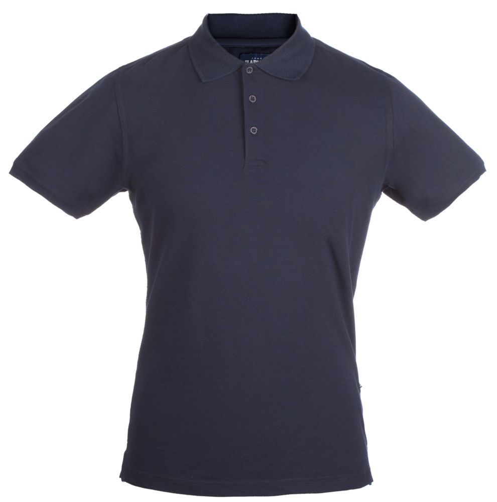 Рубашка поло стретч мужская Eagle, темно-синяя с логотипом