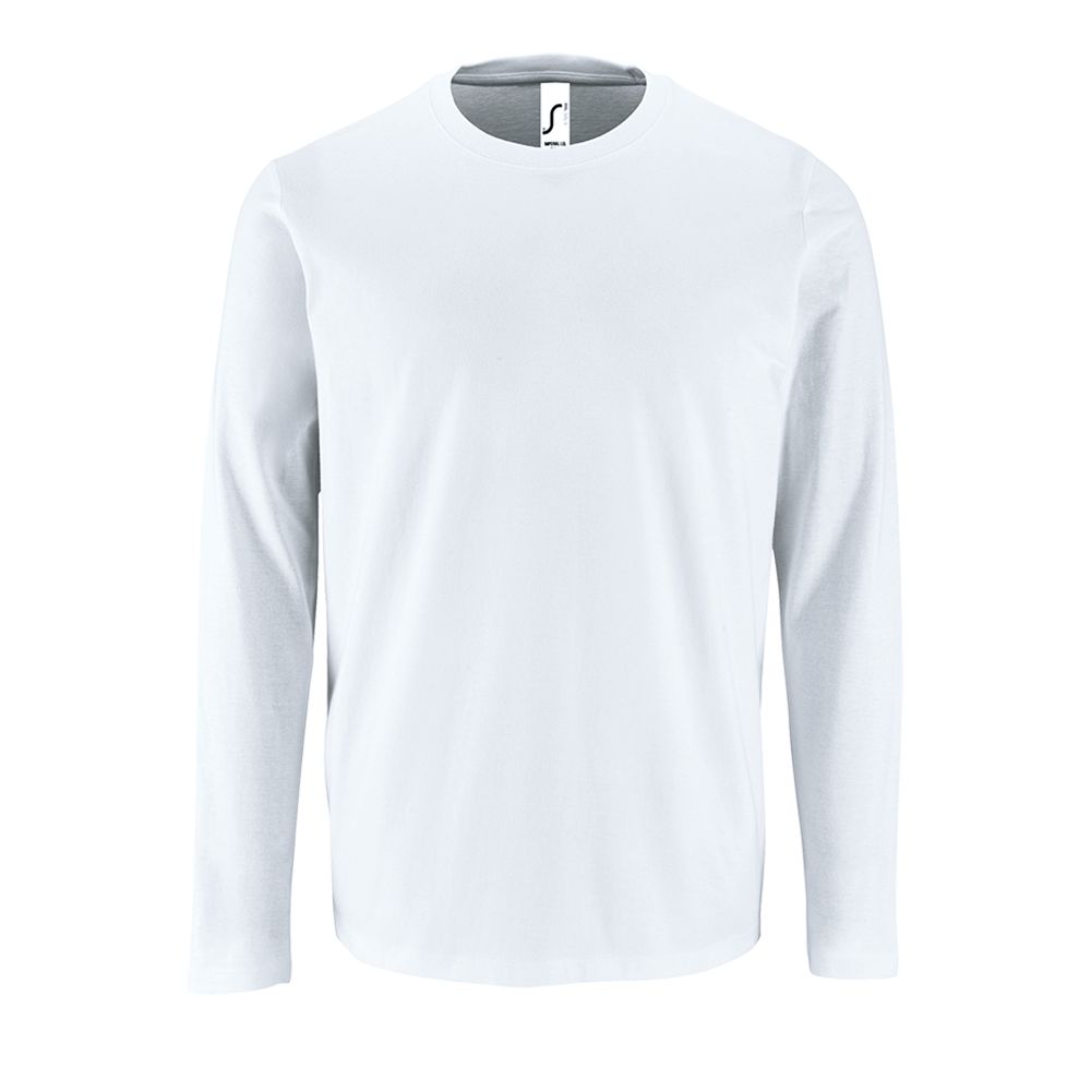 Футболка с длинным рукавом Imperial LSL Men, белая с логотипом