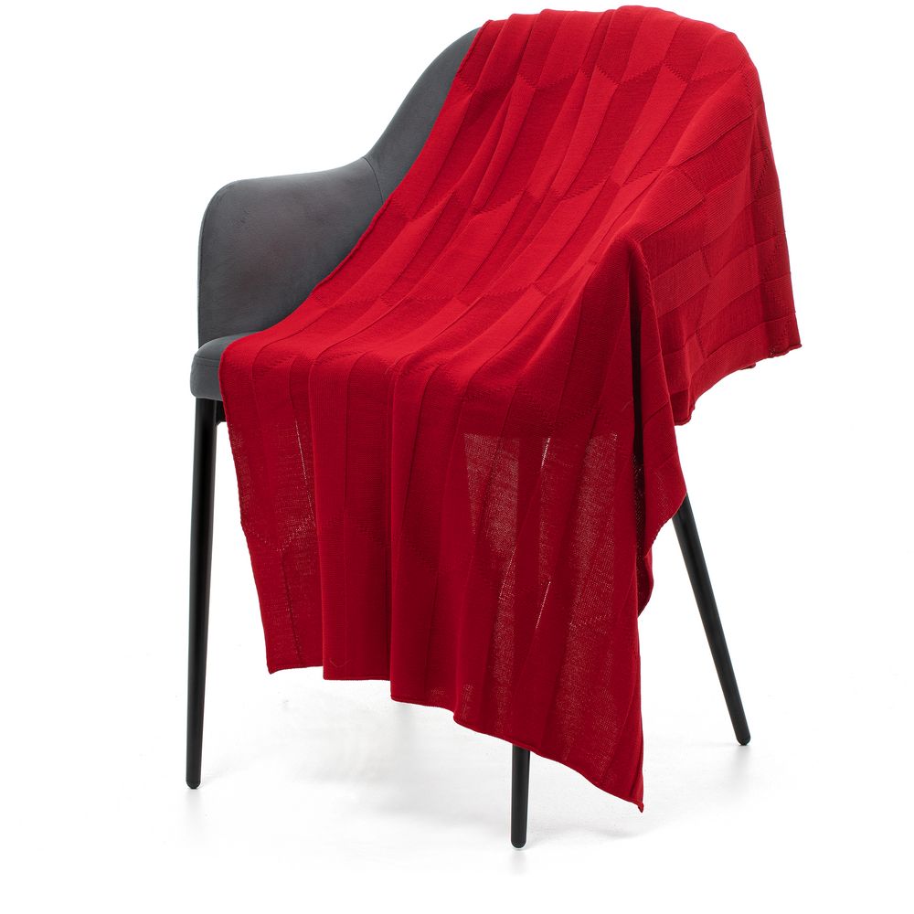 Плед Rombus, красный с логотипом