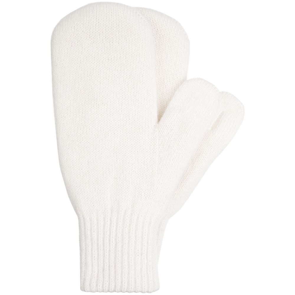 Варежки Capris, молочно-белые с логотипом