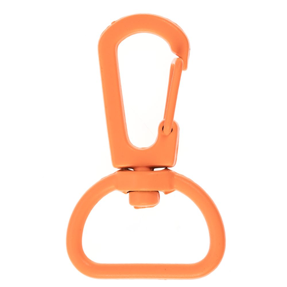 Застежка-карабин Snap Hook, M, оранжевый неон с логотипом