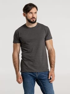 Футболка унисекс Firm Wear, черный меланж с логотипом