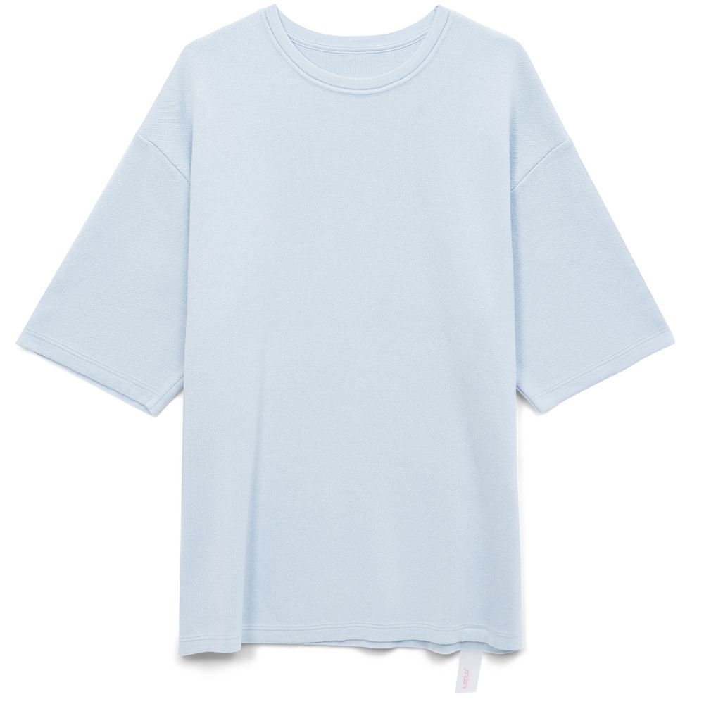 Джемпер с коротким рукавом Siluetti Volumica, светло-голубой с логотипом