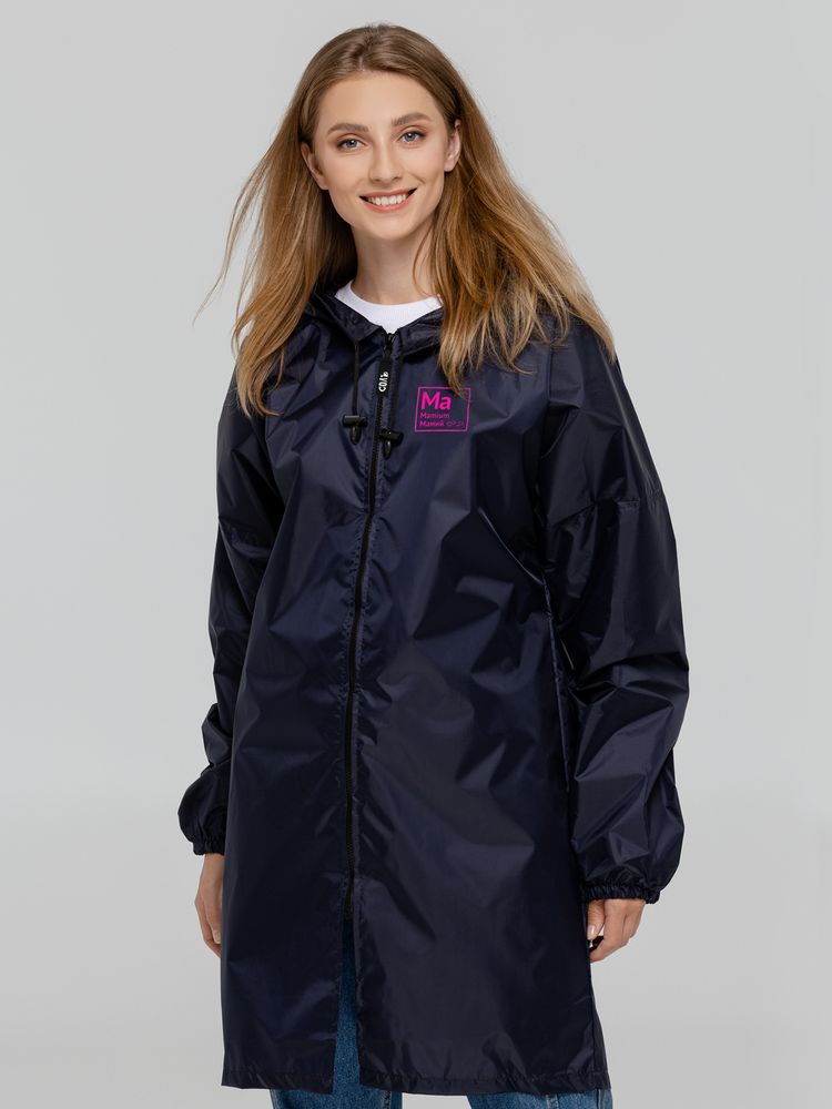 Дождевик «Мамий», темно-синий с логотипом