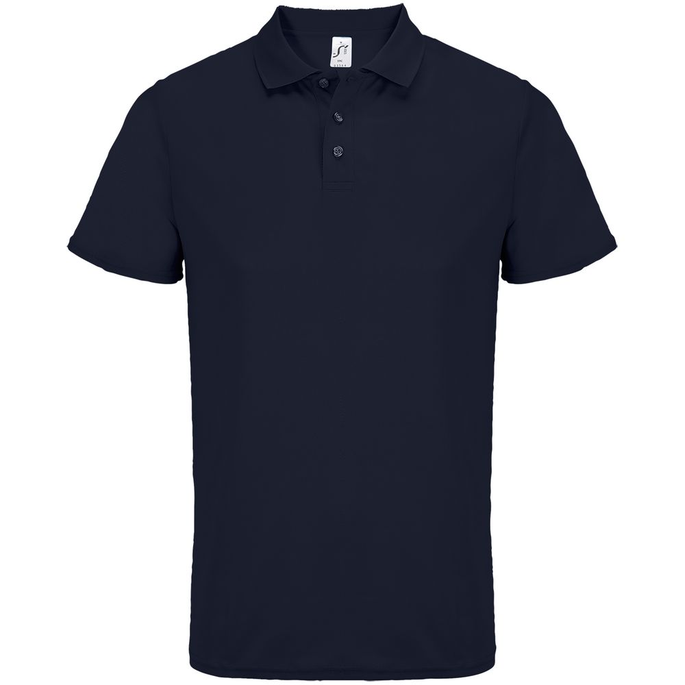 Рубашка поло унисекс Pitcher, кобальт (темно-синяя) с логотипом
