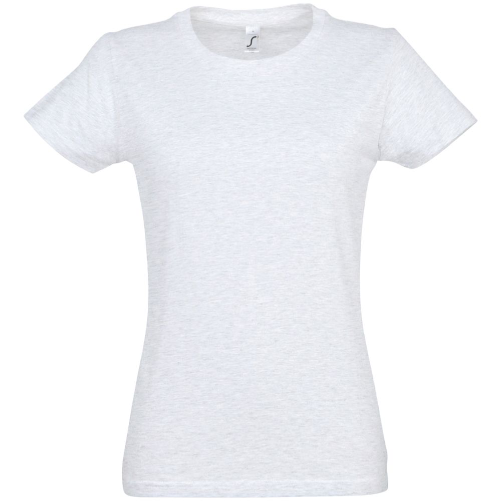 Футболка женская Imperial Women 190, светлый меланж с логотипом