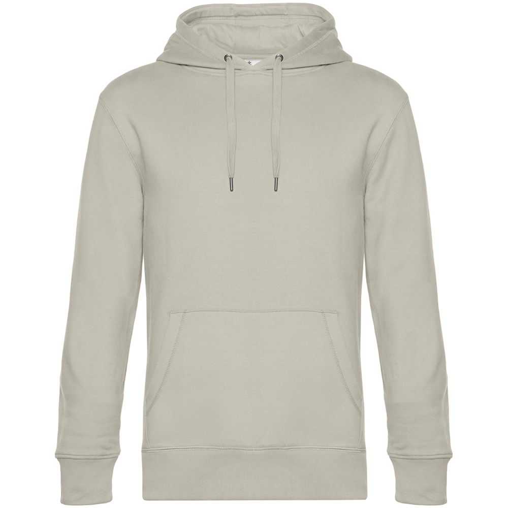 Толстовка с капюшоном унисекс King, дымчато-серая с логотипом