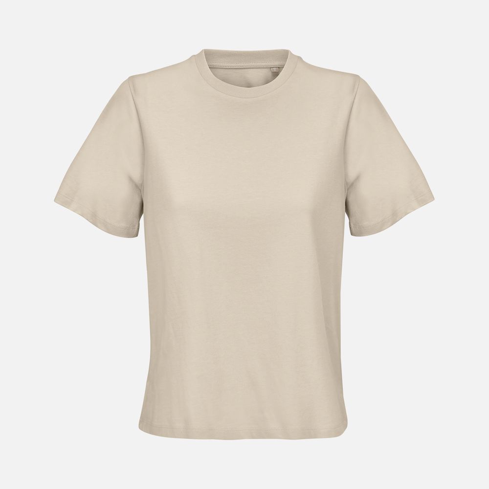 Футболка женская Legend Women, бежевая (льняная) с логотипом